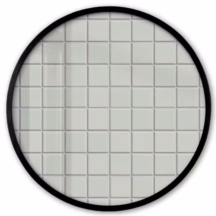 Tegel - Patroon - Lichtgroen Fotolijst rond zonder passe partout klein 856 -3d