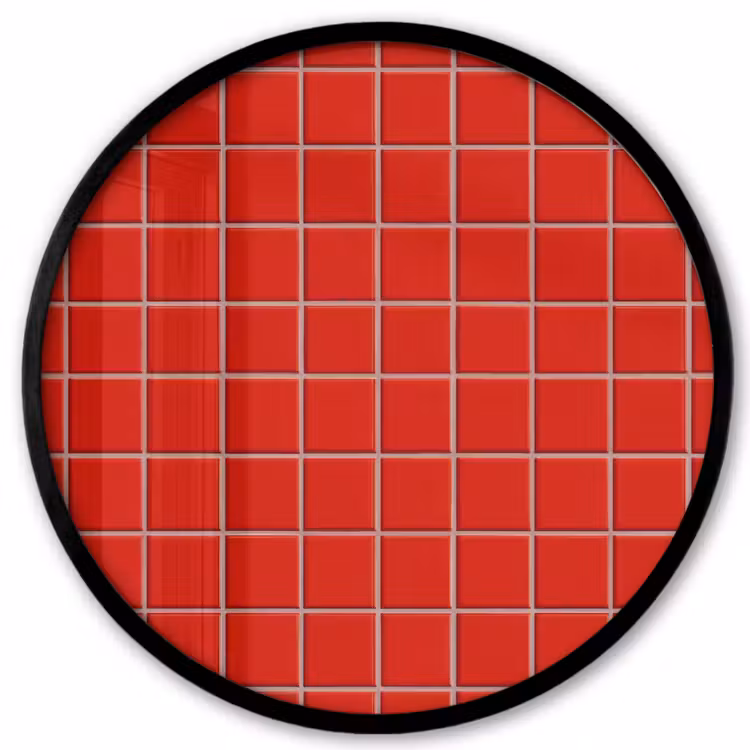 Tegel - Patroon - Kersen - Rood Fotolijst rond zonder passe partout klein 856 -3d