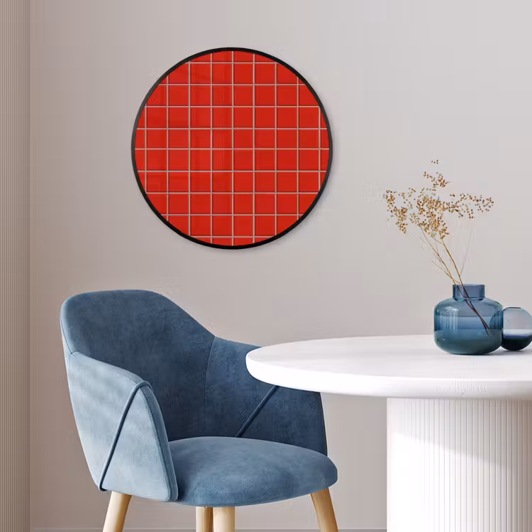 Tegel - Patroon - Kersen - Rood Fotolijst rond zonder passe partout klein 856 -sfeer2