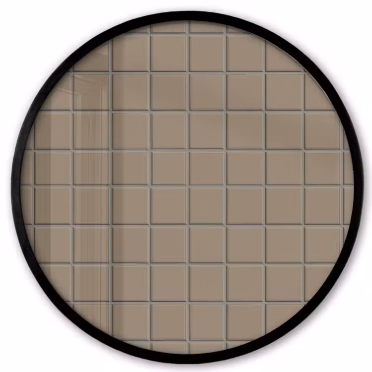 Tegel - Patroon - Taupe Fotolijst rond zonder passe partout klein 856 -3d