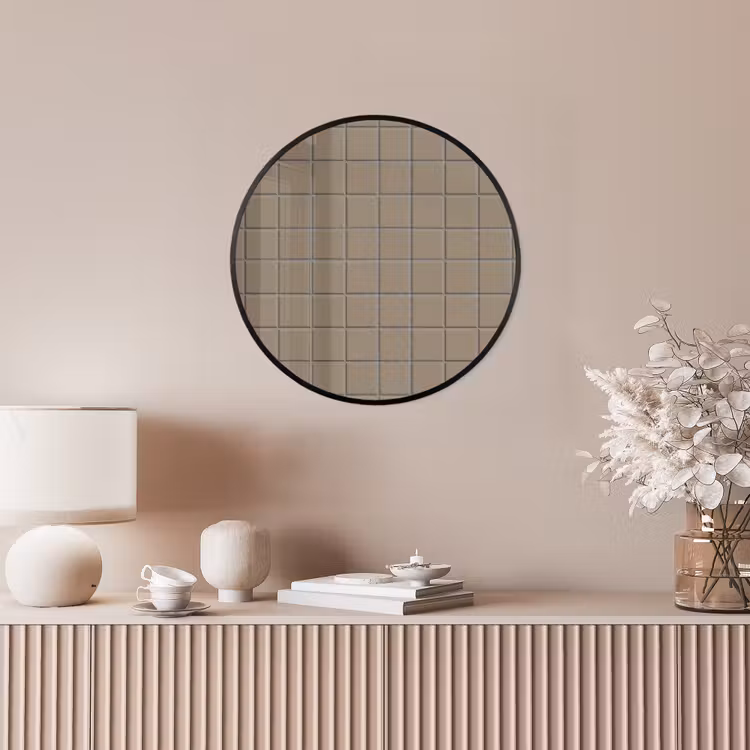 Tegel - Patroon - Taupe Fotolijst rond zonder passe partout klein 856 -sfeer3