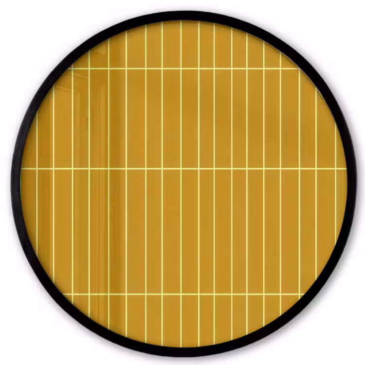 Tegels - Verticaal - Mosterdgeel Fotolijst rond zonder passe partout klein 856 -3d