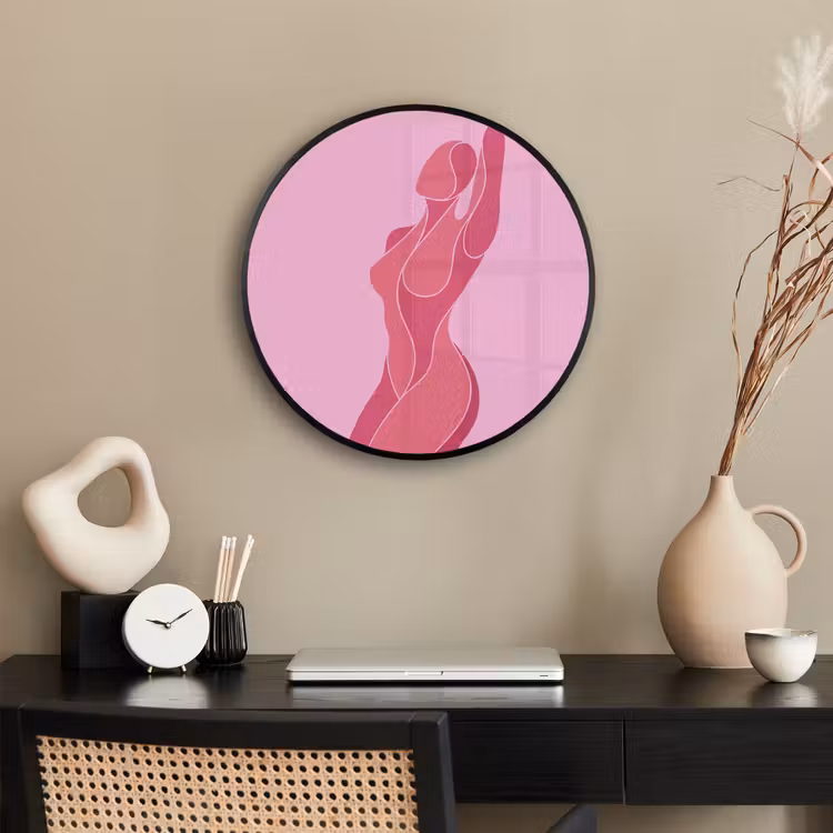 Vrouw - Lichaam - Abstract - Roze Fotolijst rond zonder passe partout klein -sfeer1