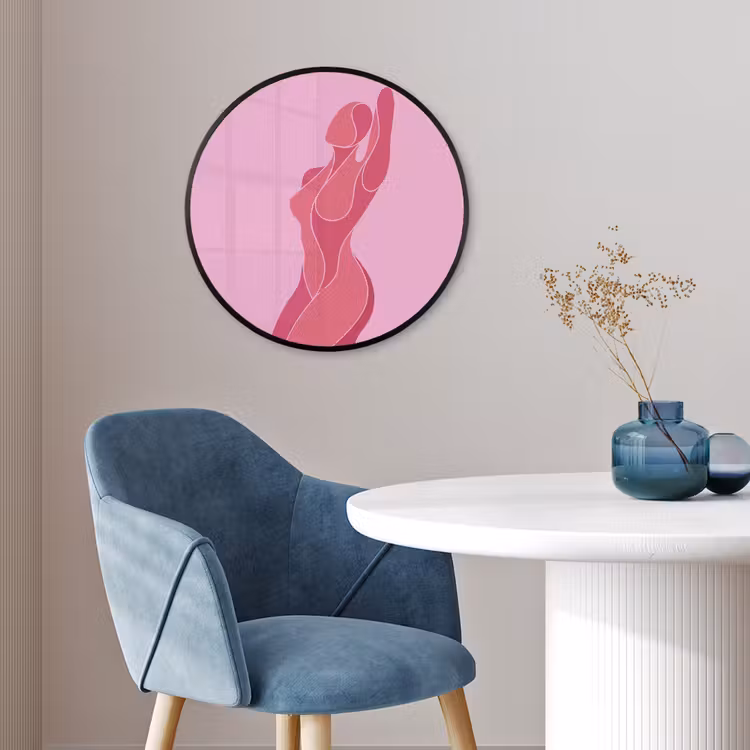 Vrouw - Lichaam - Abstract - Roze Fotolijst rond zonder passe partout klein -sfeer2