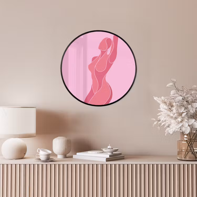 Vrouw - Lichaam - Abstract - Roze Fotolijst rond zonder passe partout klein -sfeer3