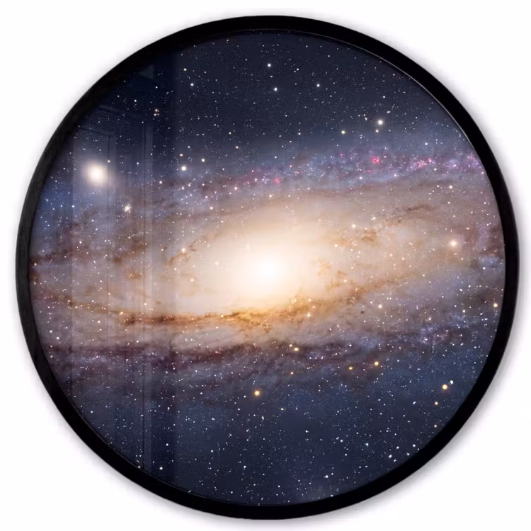 Poster im Rahmen Rund - Galaxie – Weltraum – Kosmos - Sterrenstelsel - Ruimte - Kosmos Fotolijst rond zonder passe partout klein