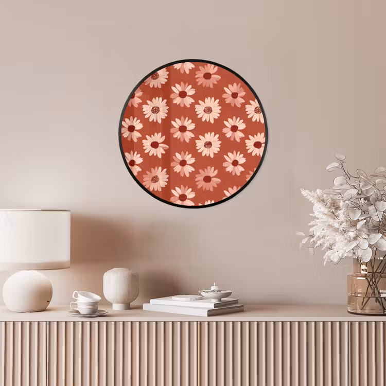 Madelief - Retro - Terracotta Fotolijst rond zonder passe partout klein 856 -sfeer3