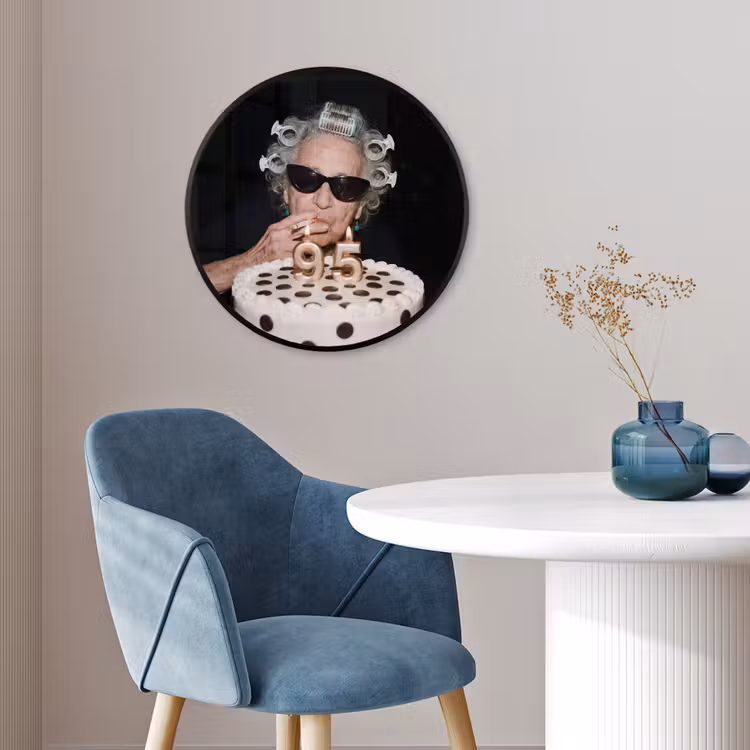 Verjaardag - Krulspeld - Oma Fotolijst rond zonder passe partout klein -sfeer2