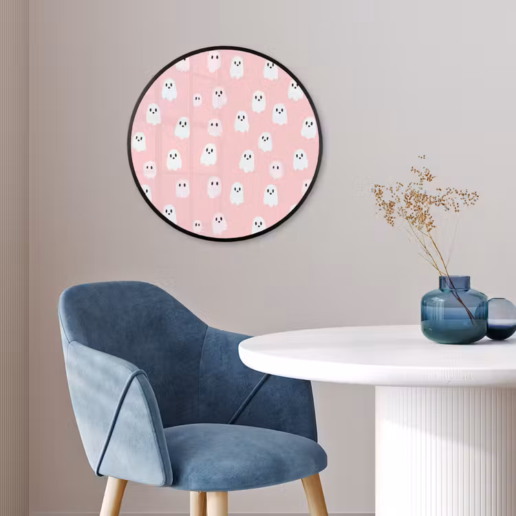 Spookjes - Patroon - Roze Fotolijst rond zonder passe partout klein 856 -sfeer2