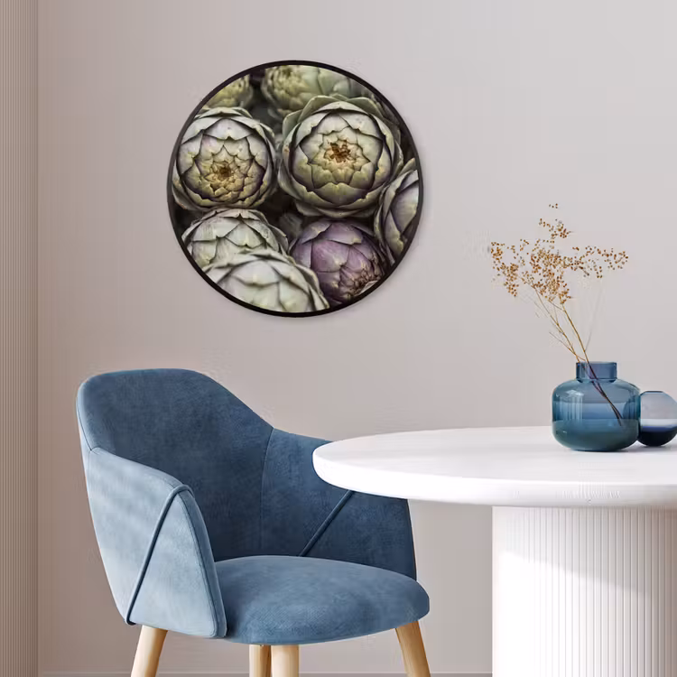 Poster im Rahmen Rund - Gemüse – Frisch – Essen - Groenten - Vers - Eten Fotolijst rond zonder passe partout klein