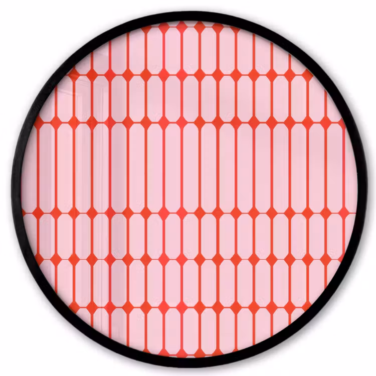 Geometrisch - Minimalistisch - Rood - Roze Fotolijst rond zonder passe partout klein 856 -3d