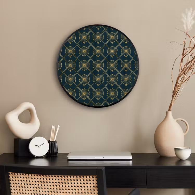 Geometrisch - Elegant - Groen Fotolijst rond zonder passe partout klein 856 -sfeer1