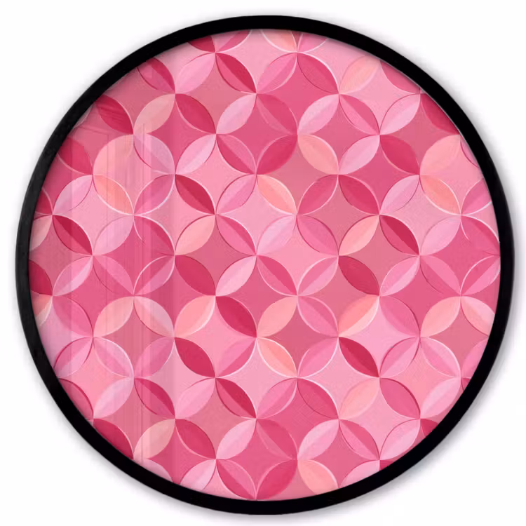 Geometrisch - Mozaïek - Modern - Roze Fotolijst rond zonder passe partout klein 856 -3d