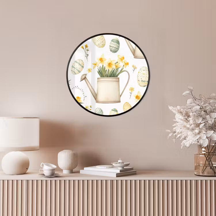 Gieter - Bloemen - Eieren Fotolijst rond zonder passe partout klein -sfeer3