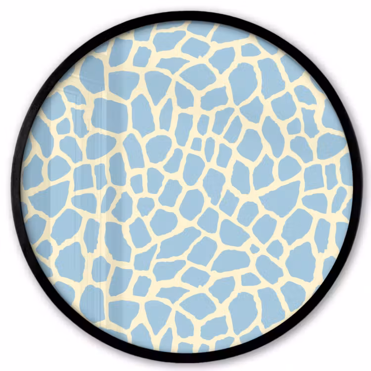 Giraf - Modern - Blauw Fotolijst rond zonder passe partout klein 856 -3d