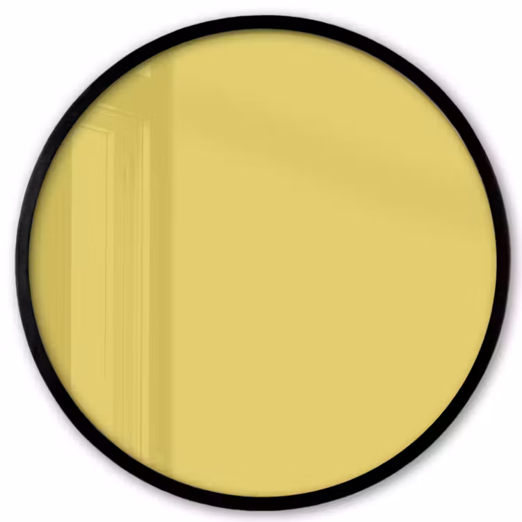 Golden - Ochre - Geel Fotolijst rond zonder passe partout klein 856 -3d