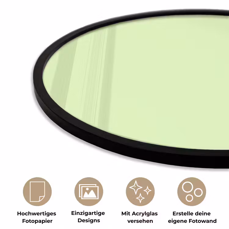 Light - Lime - Groen Fotolijst rond zonder passe partout klein 856 -closeup_DE