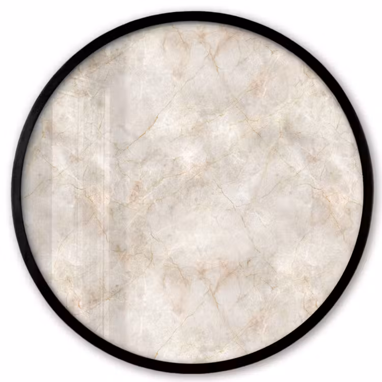 Lichtbeige - Goudbruine Nerven - Marmer Fotolijst rond zonder passe partout klein 856 -3d
