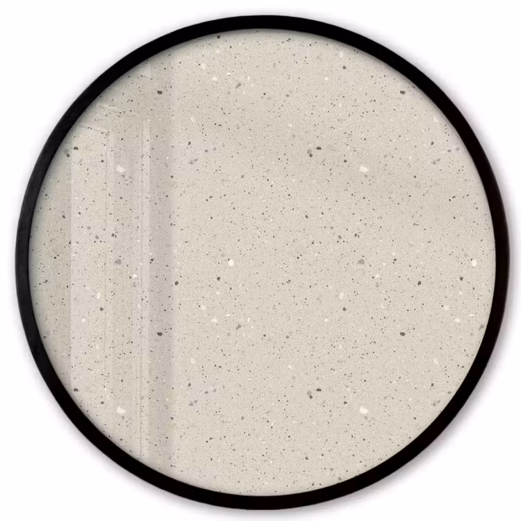 Lichtbeige - Terrazzo - Grijs Fotolijst rond zonder passe partout klein 856 -3d
