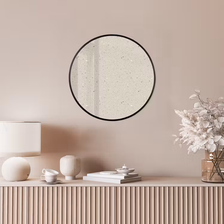 Lichtbeige - Terrazzo - Grijs Fotolijst rond zonder passe partout klein 856 -sfeer3