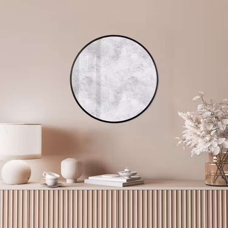 Lichtgrijs - Ruw - Subtiel Fotolijst rond zonder passe partout klein 856 -sfeer3