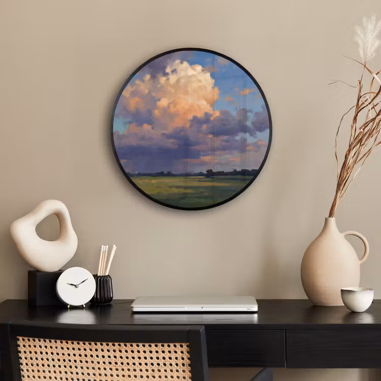 Lucht - Wolken - Landschap - Modern - Oranje Fotolijst rond zonder passe partout klein -sfeer1
