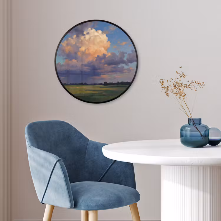 Lucht - Wolken - Landschap - Modern - Oranje Fotolijst rond zonder passe partout klein -sfeer2