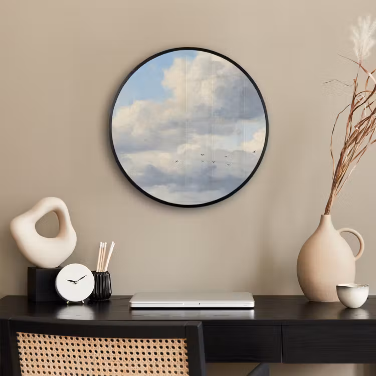 Lucht - Wolken - Natuur - Klassiek - Blauw Fotolijst rond zonder passe partout klein -sfeer1
