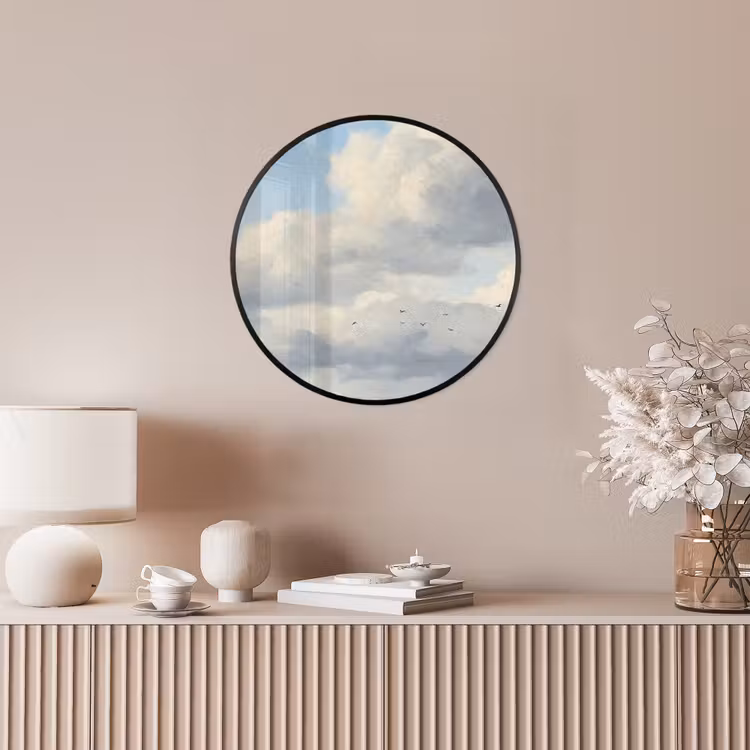 Lucht - Wolken - Natuur - Klassiek - Blauw Fotolijst rond zonder passe partout klein -sfeer3