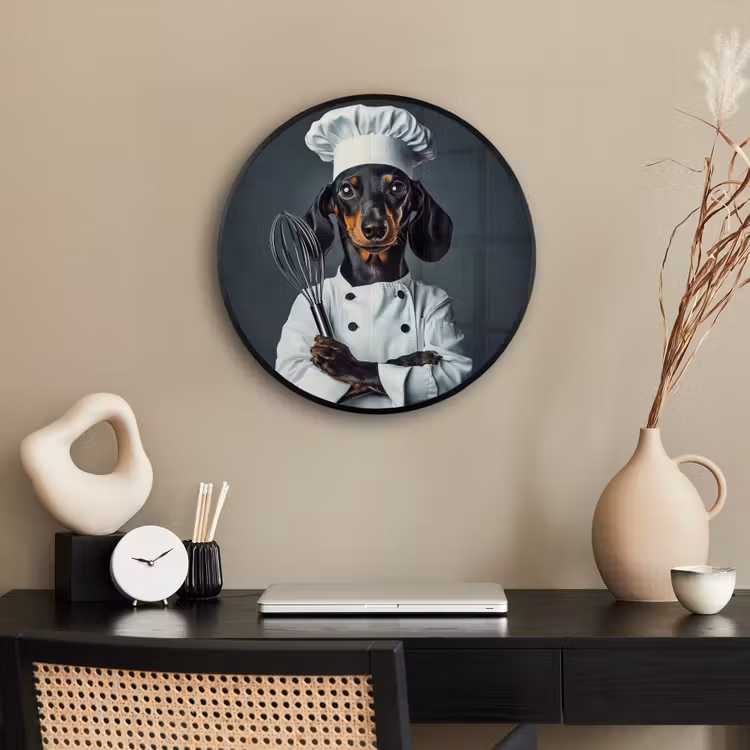 Hond - Garde - Kok Fotolijst rond zonder passe partout klein -sfeer1