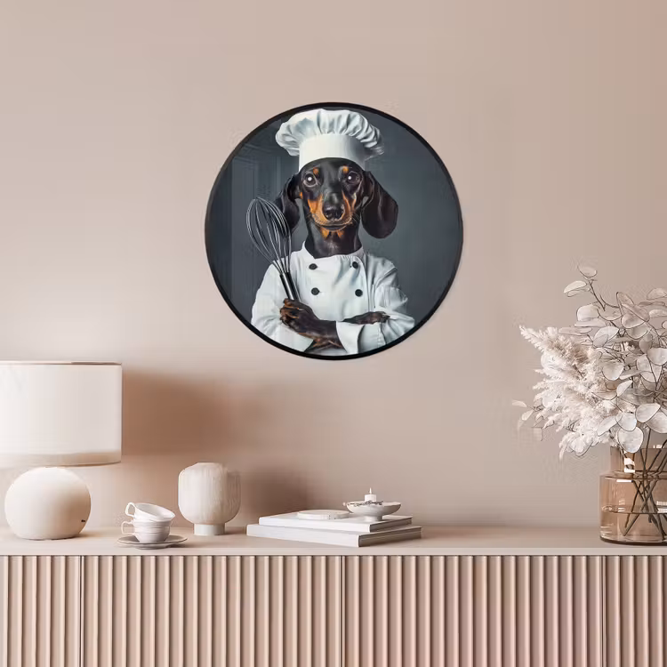 Hond - Garde - Kok Fotolijst rond zonder passe partout klein -sfeer3
