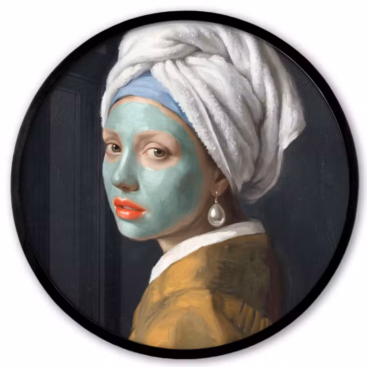 Iconisch - Modern - Kleurrijk Fotolijst rond zonder passe partout klein -3d