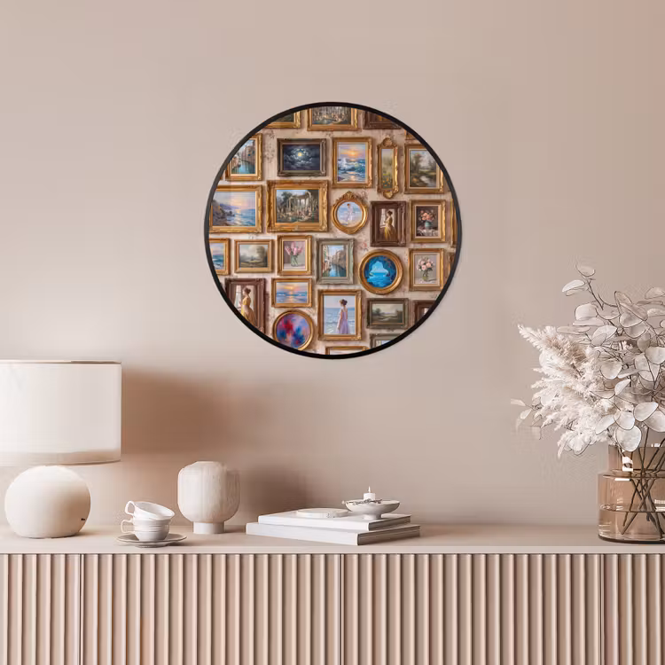 Interieur - Kunst - Collectie - Klassiek - Goud Fotolijst rond zonder passe partout klein -sfeer3