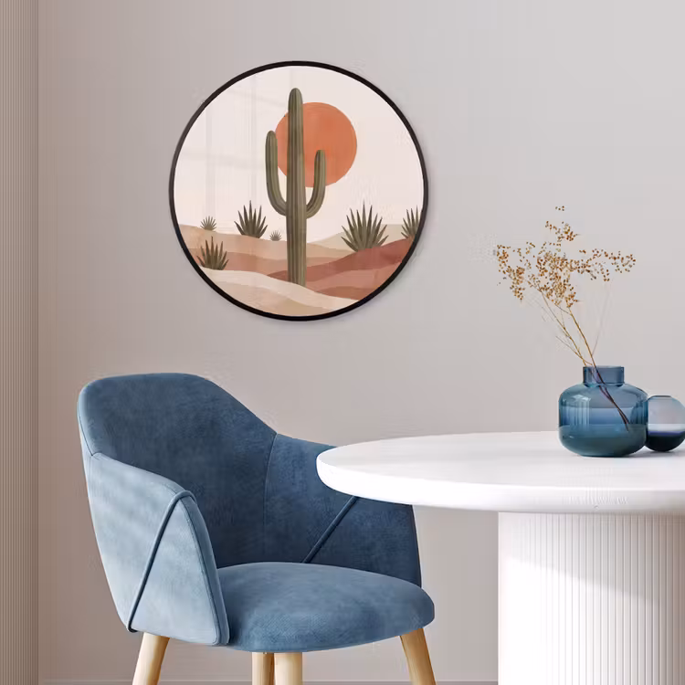 Cactus - Duinen - Modern - Landschap - Groen Fotolijst rond zonder passe partout klein -sfeer2
