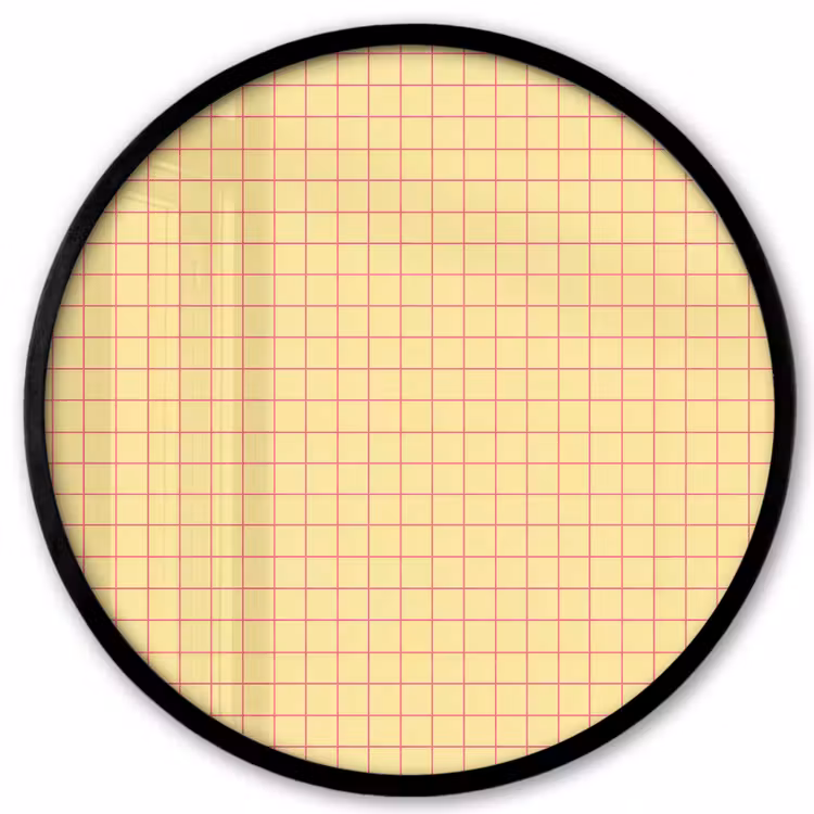 Ruitjes - Grid - Minimalistisch - Geel - Roze Fotolijst rond zonder passe partout klein 856 -3d