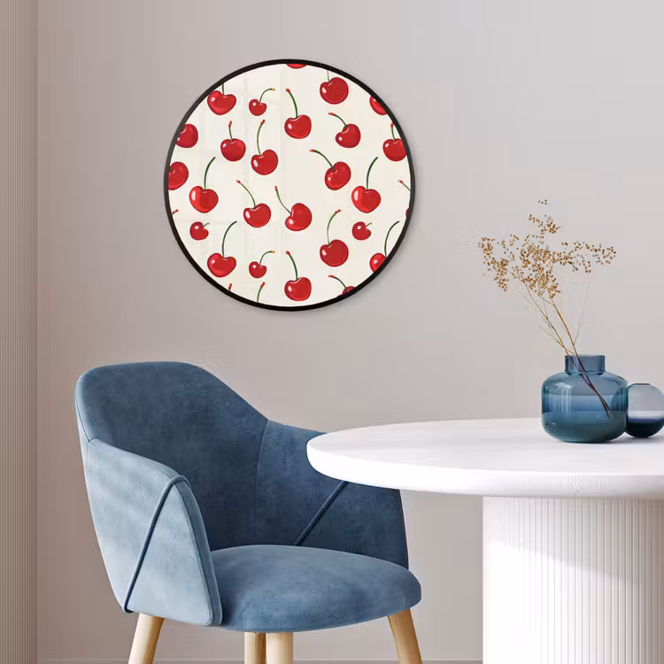 Kersen - Minimalistisch - Rood Fotolijst rond zonder passe partout klein 856 -sfeer2