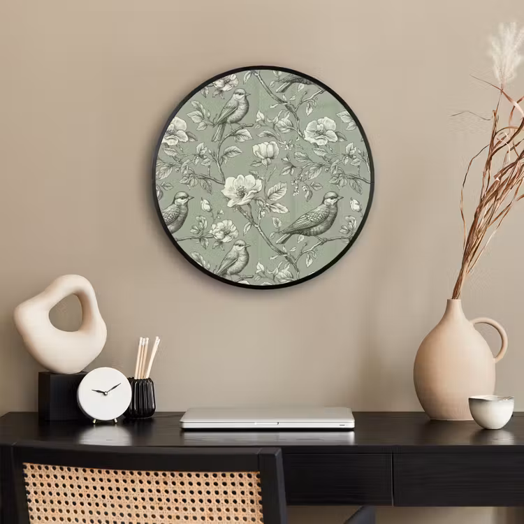 Klassiek - Botanisch - Groen Fotolijst rond zonder passe partout klein 856 -sfeer1