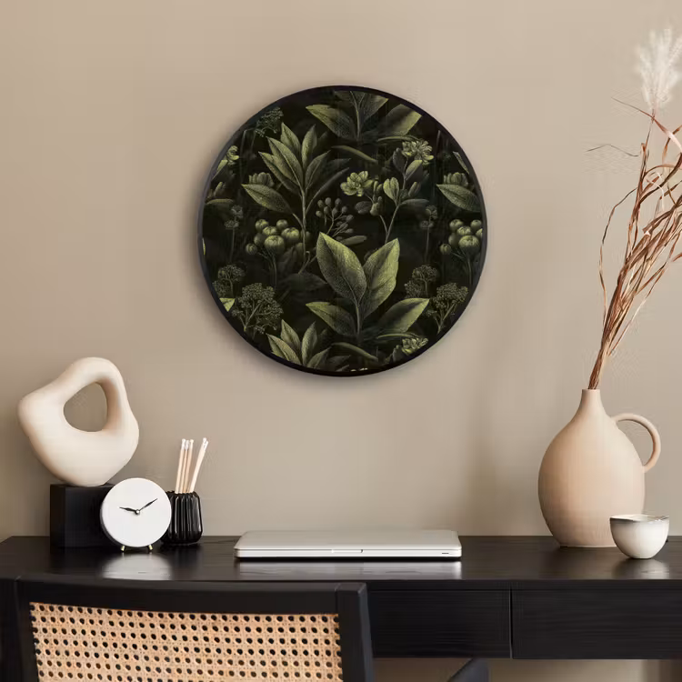 Klassiek - Donker - Botanisch - Planten Fotolijst rond zonder passe partout klein 856 -sfeer1