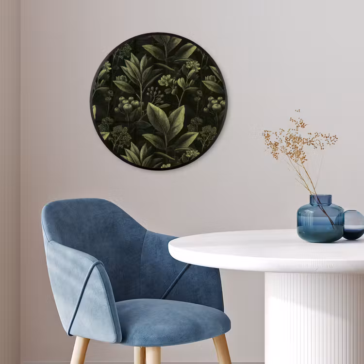 Klassiek - Donker - Botanisch - Planten Fotolijst rond zonder passe partout klein 856 -sfeer2
