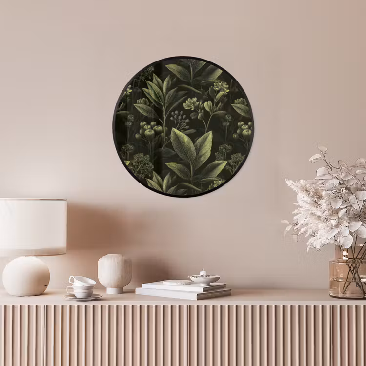 Klassiek - Donker - Botanisch - Planten Fotolijst rond zonder passe partout klein 856 -sfeer3