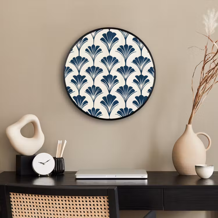 Klassiek - Motief - Blauw Fotolijst rond zonder passe partout klein 856 -sfeer1