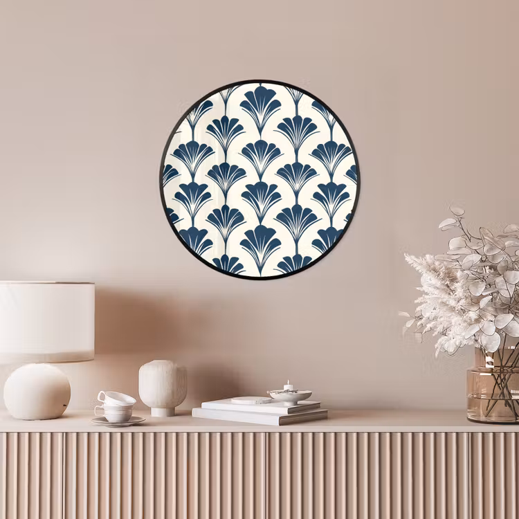 Klassiek - Motief - Blauw Fotolijst rond zonder passe partout klein 856 -sfeer3