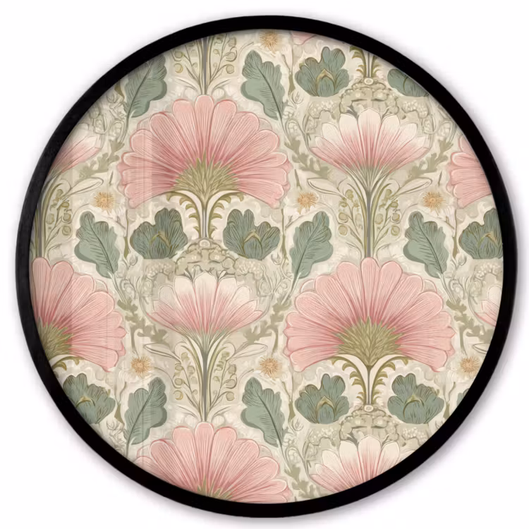 Klassiek - Patroon - Roze Fotolijst rond zonder passe partout klein 856 -3d