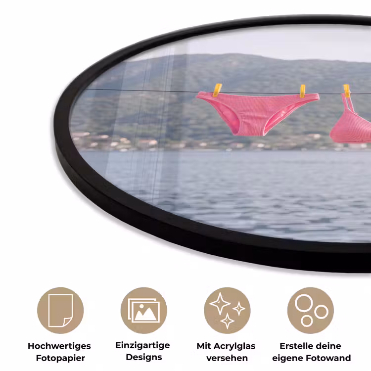 Kleding - Badkleding - Waslijn - Zomer - Roze Fotolijst rond zonder passe partout klein -closeup_DE