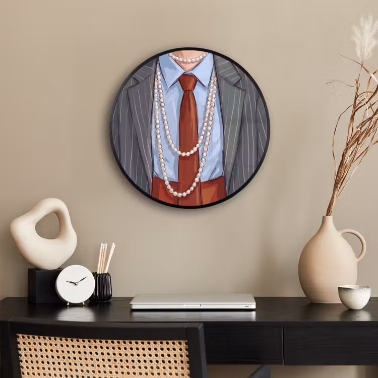 Kleding - Strik - Parels - Klassiek - Mode Fotolijst rond zonder passe partout klein -sfeer1
