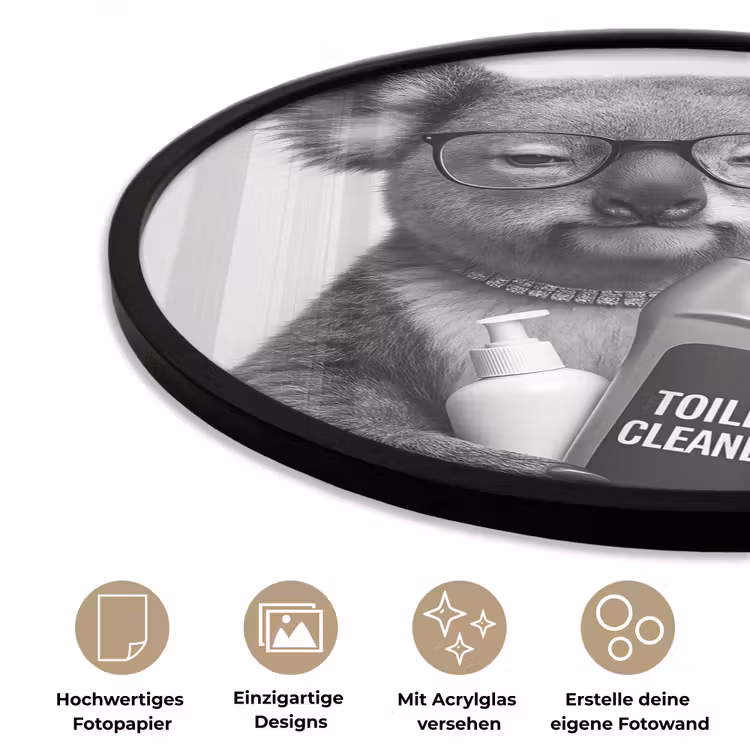 Koala - Bril - Toilet Fotolijst rond zonder passe partout klein -closeup_DE