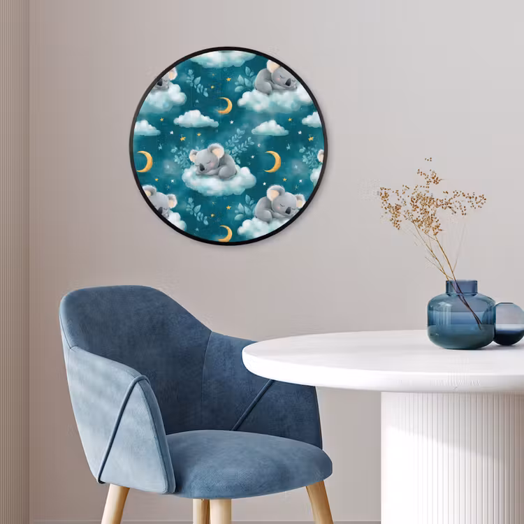 Koala's - Betoverend - Blauw Fotolijst rond zonder passe partout klein 856 -sfeer2