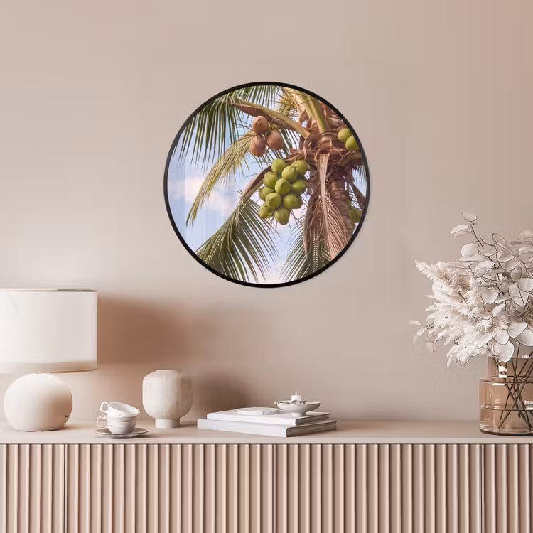 Kokosnoot - Boom - Tropisch - Natuur - Groen Fotolijst rond zonder passe partout klein -sfeer3
