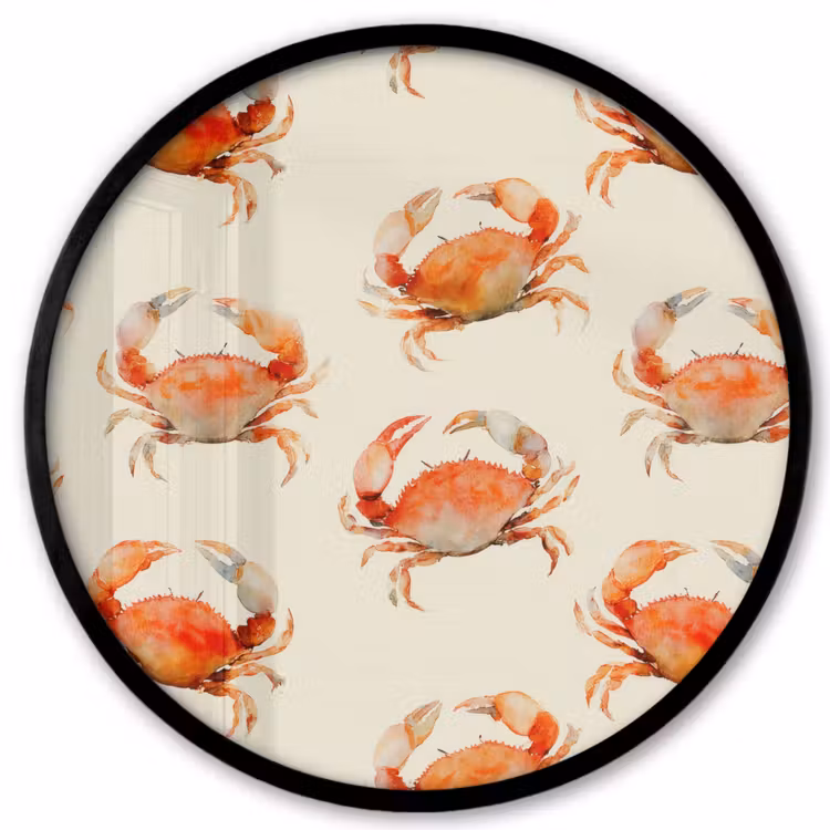 Krabben - Patroon - Oranje Fotolijst rond zonder passe partout klein 856 -3d