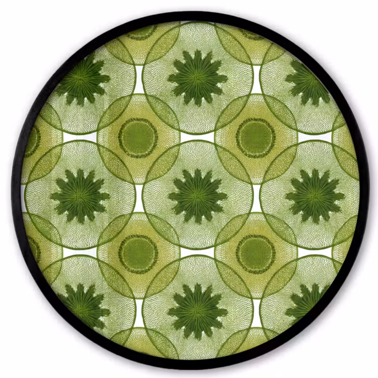 Cirkels - Patroon - Groen Fotolijst rond zonder passe partout klein 856 -3d